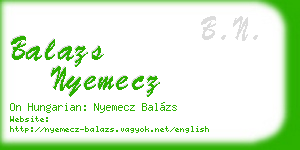 balazs nyemecz business card